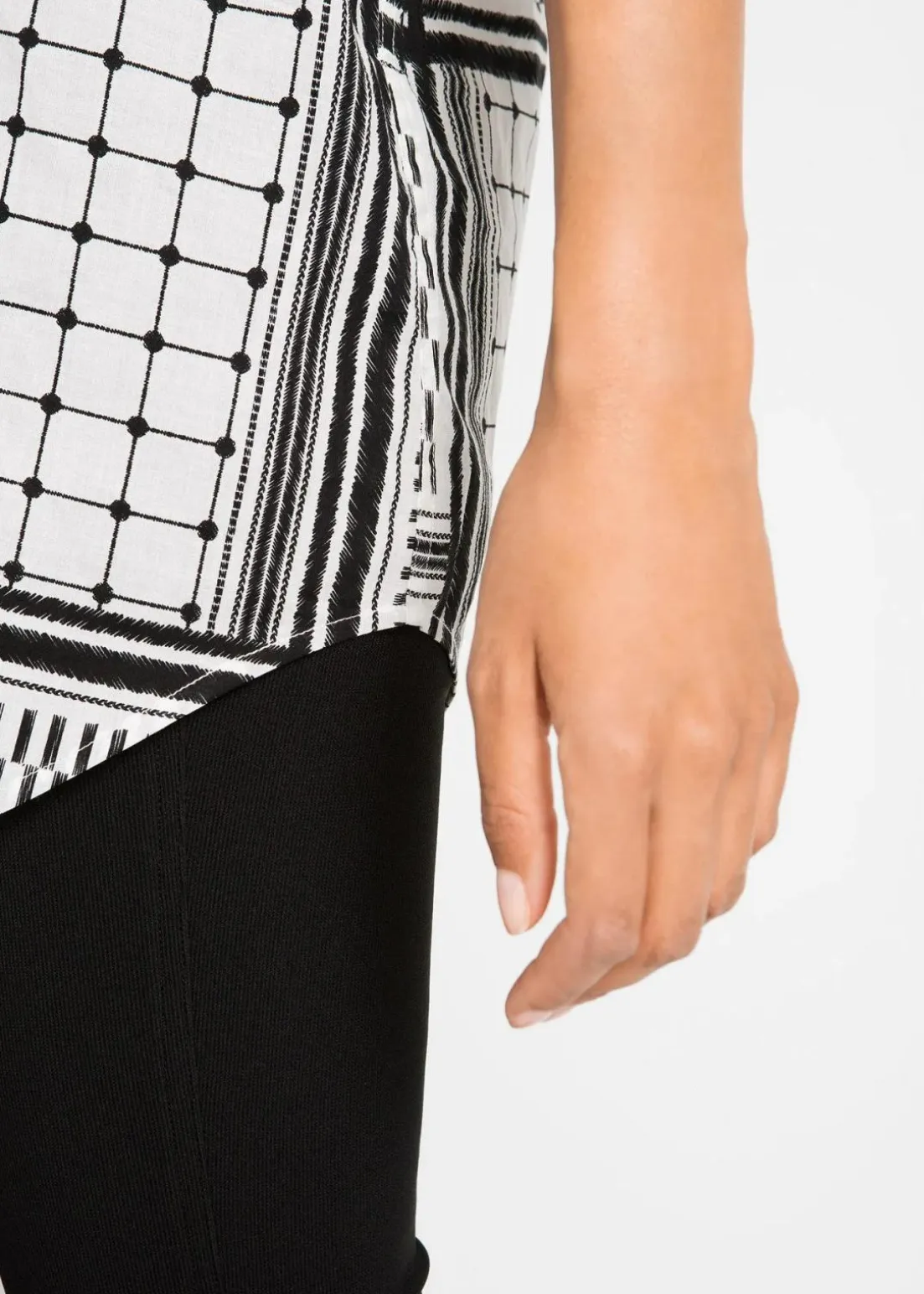 Long- Tunika aus reiner Baumwolle