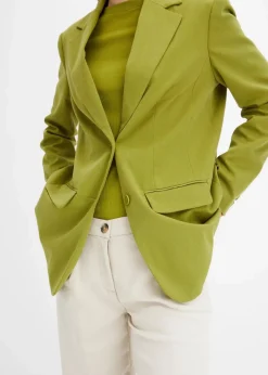 Longblazer aus Viskose-Mix