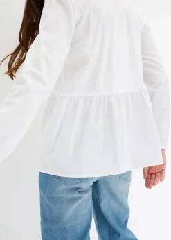 Longbluse aus Baumwoll-Mix