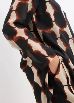 Longbluse mit Batik-Print