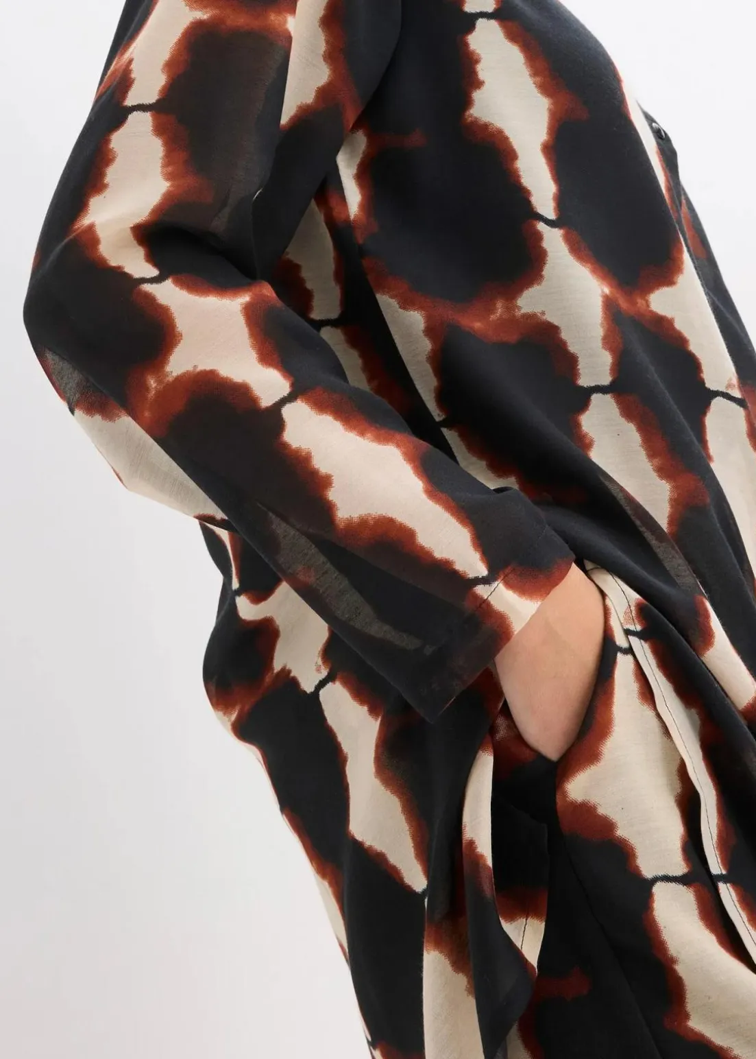 Longbluse mit Batik-Print