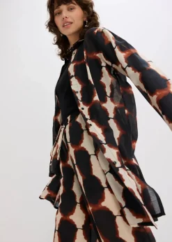 Longbluse mit Batik-Print