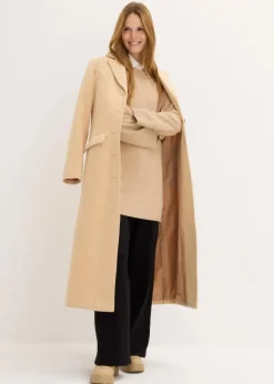 Long-Feinstrickpullover mit Seitenschlitzen aus Viskose-Mix