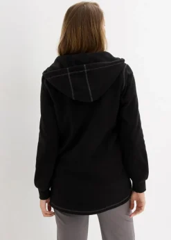 Long-Fleecejacke mit Reißverschluss-Taschen
