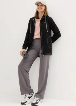 Long-Fleecejacke mit Reißverschluss-Taschen