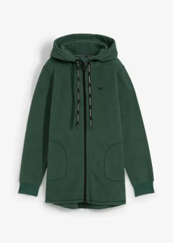 Long-Fleecejacke mit Reißverschluss-Taschen