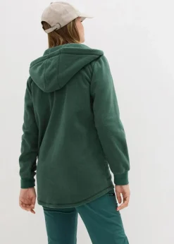 Long-Fleecejacke mit Reißverschluss-Taschen