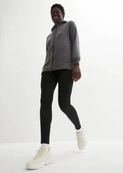 Long-Fleecejacke mit Reißverschluss-Taschen