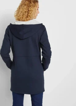Long-Kapuzen-Sweatjacke
