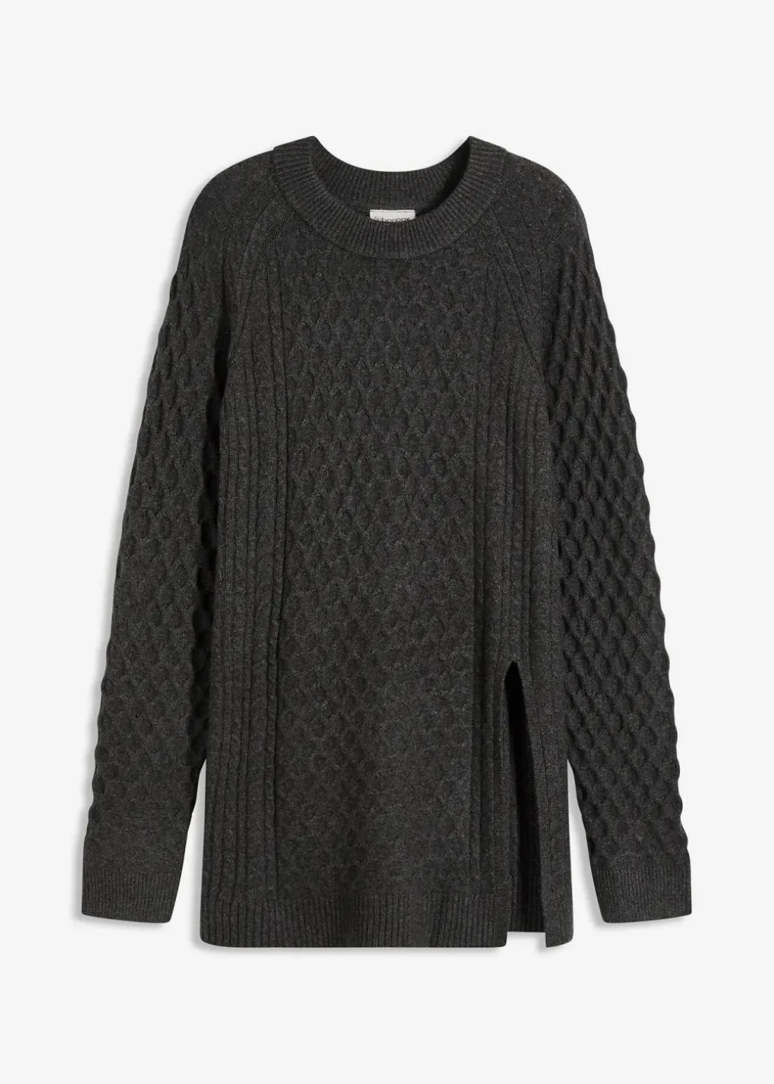 Longpullover aus fließendem Viskose-Mix