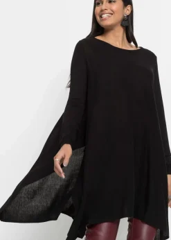 Long-Pullover aus Viskose-Mix