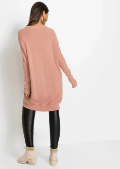 Long-Pullover aus Viskose-Mix