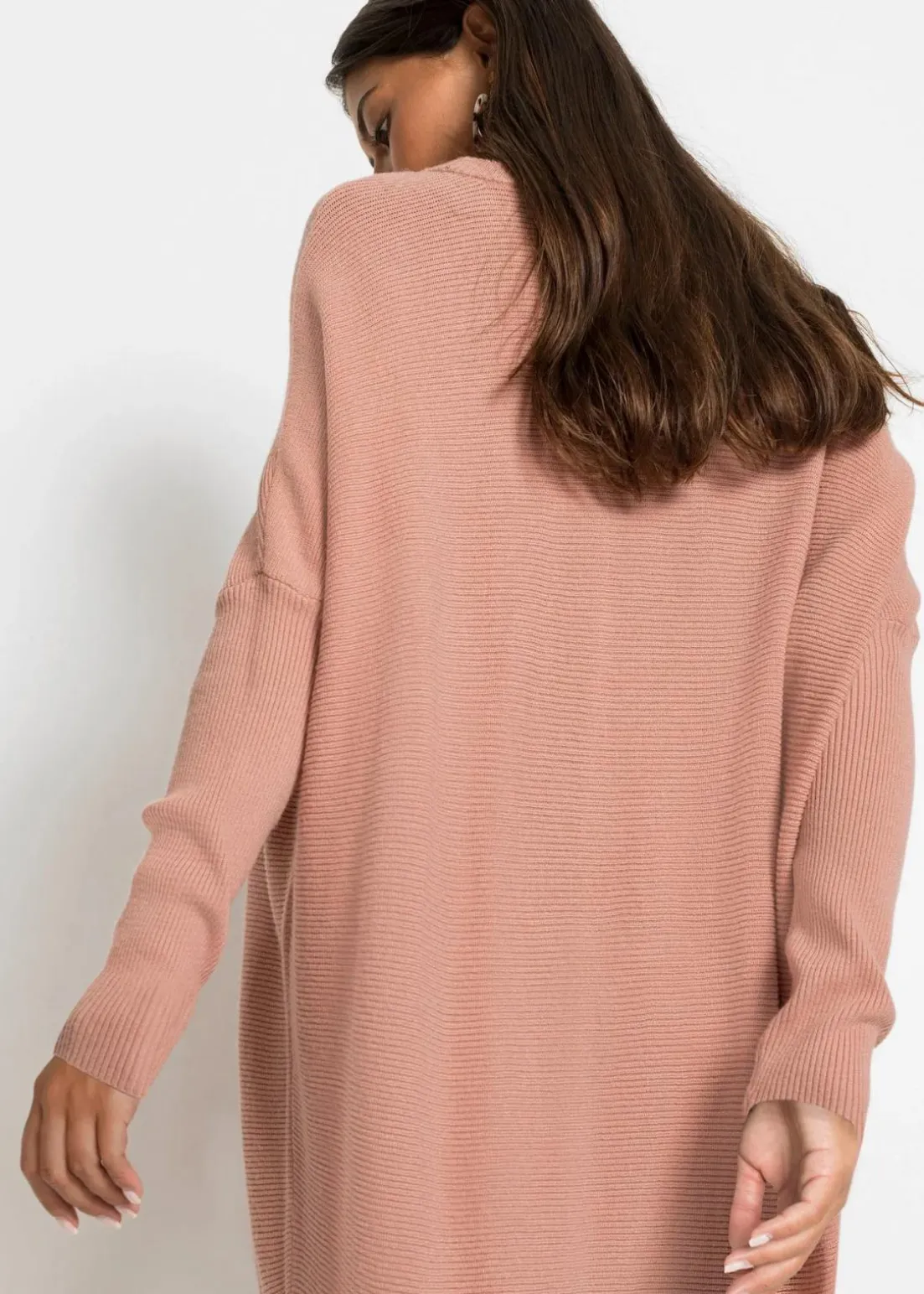 Long-Pullover aus Viskose-Mix