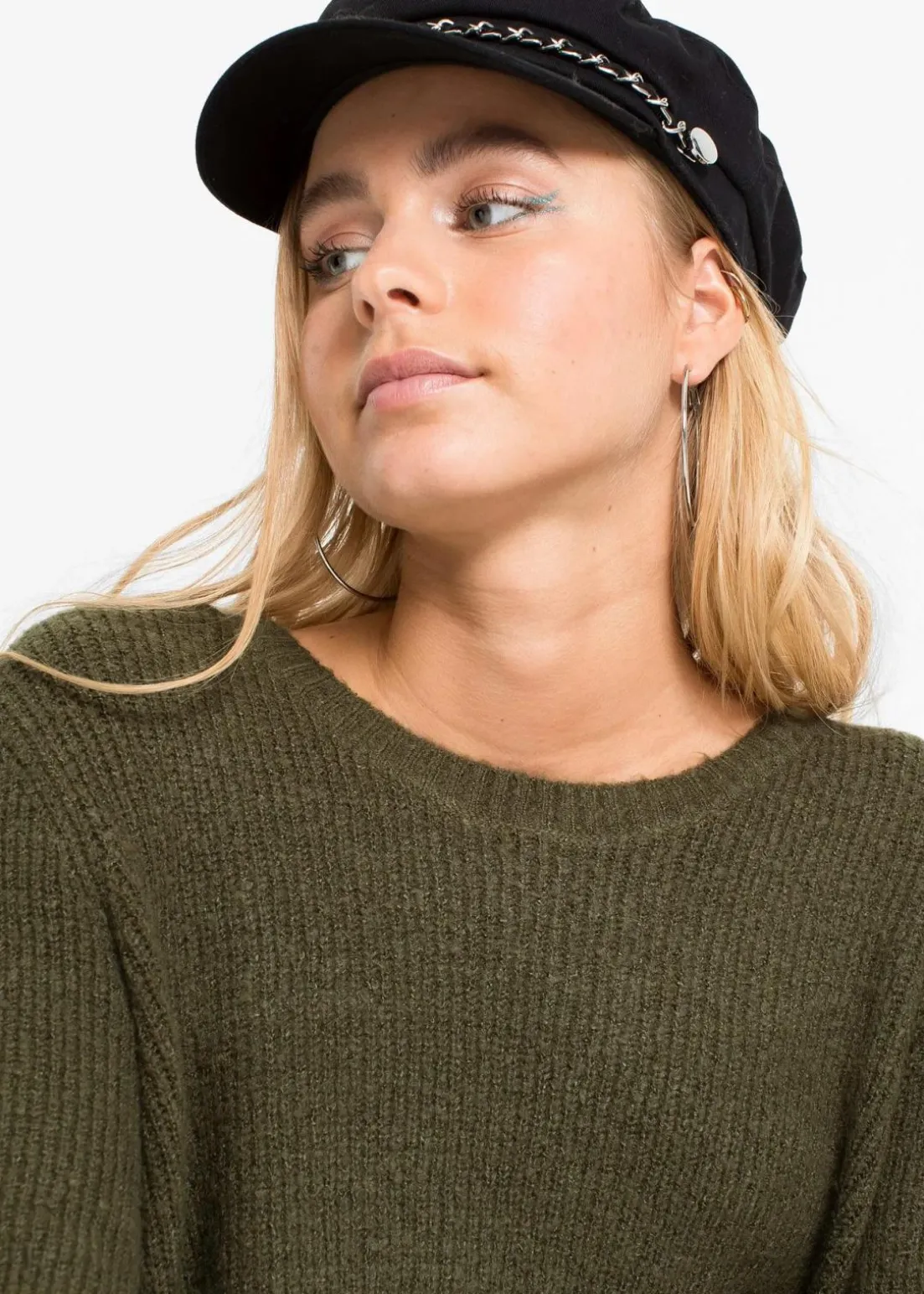 Longpullover mit Knöpfen