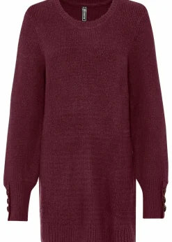 Longpullover mit Knöpfen