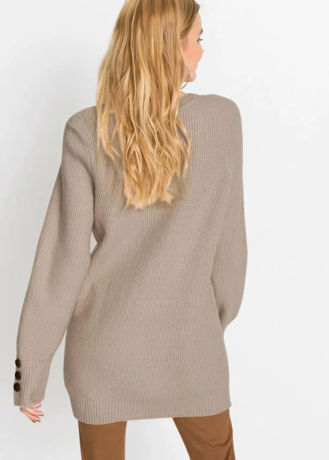 Longpullover mit Knöpfen