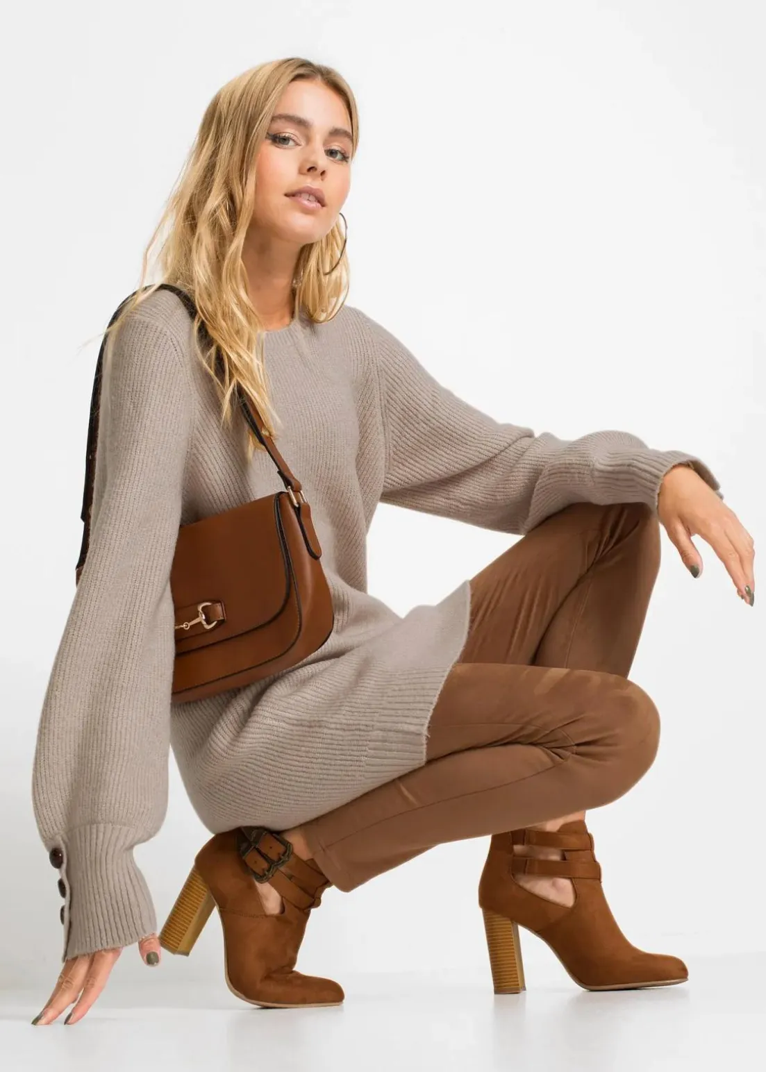 Longpullover mit Knöpfen