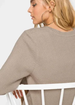 Longpullover mit Knöpfen