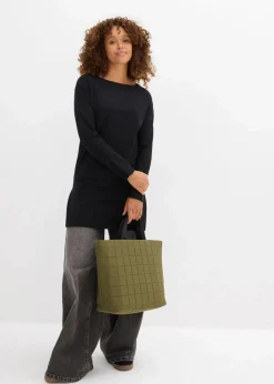 Longpullover mit recycelter Baumwolle