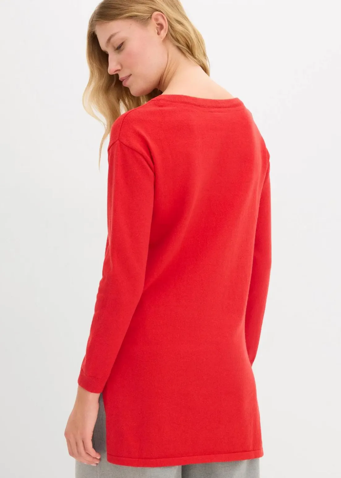 Longpullover mit recycelter Baumwolle