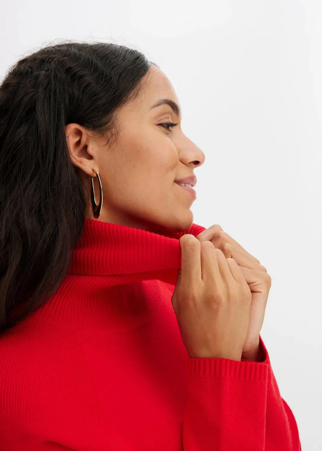 Longpullover mit Schlitz