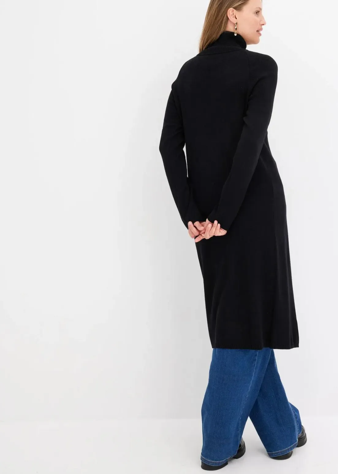 Longpullover mit Schlitz