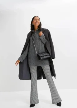 Longpullover mit Zopfmuster