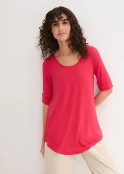 Long-Shirt aus softer Viskose