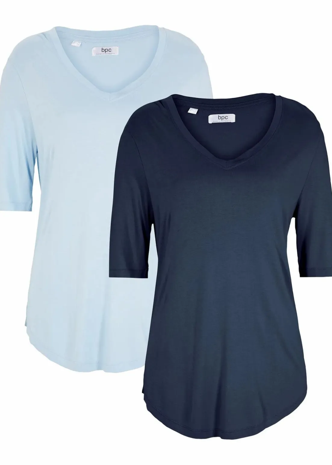 Longshirt aus softer Viskose, 2er-Pack