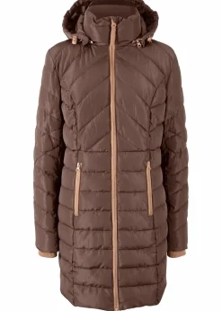 Long-Steppjacke mit Wattierung