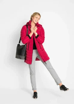 Long-Steppjacke mit Wattierung