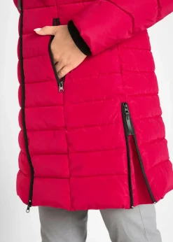 Long-Steppjacke mit Wattierung