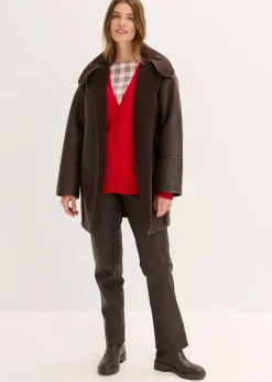 Longstrickjacke aus softem Viskose-Mix