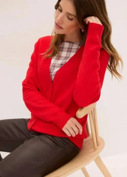 Longstrickjacke aus softem Viskose-Mix