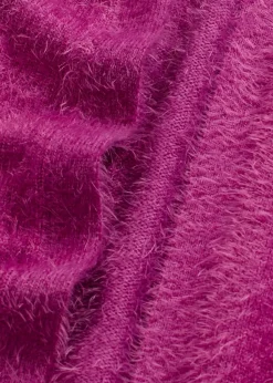 Longstrickjacke in Flauschoptik