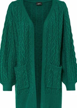 Longstrickjacke mit Ballonärmeln