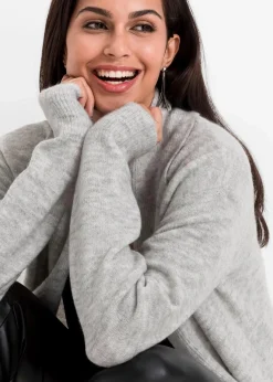 Longstrickjacke mit Schalkragen