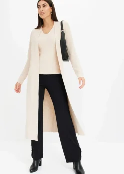 Longstrickjacke mit Viskose