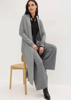 Longstrickjacke mit Viskose