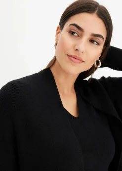 Longstrickjacke mit Viskose