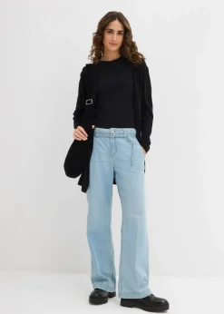 Longstrickjacke, offen