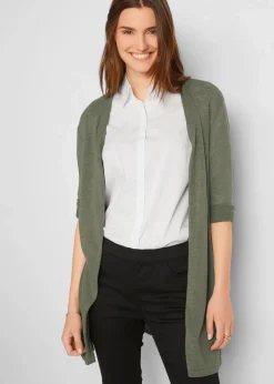 Longstrickjacke, offen