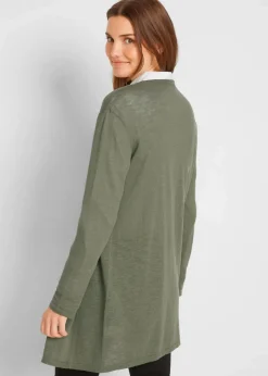 Longstrickjacke, offen