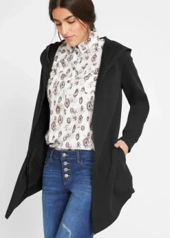 Long-Sweatjacke aus Baumwoll-Mix