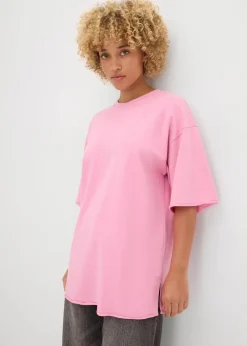 Long-Sweatshirt aus reiner Baumwolle