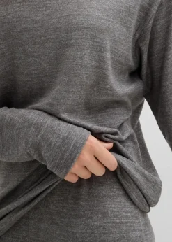Long-Sweatshirt in Strickoptik