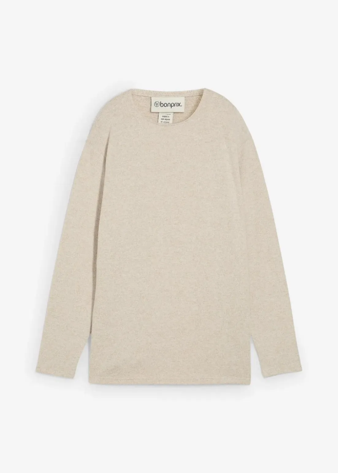 Long-Sweatshirt in Strickoptik