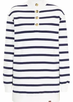 Longsweatshirt mit Troyer-Kragen