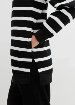 Longsweatshirt mit Troyer-Kragen