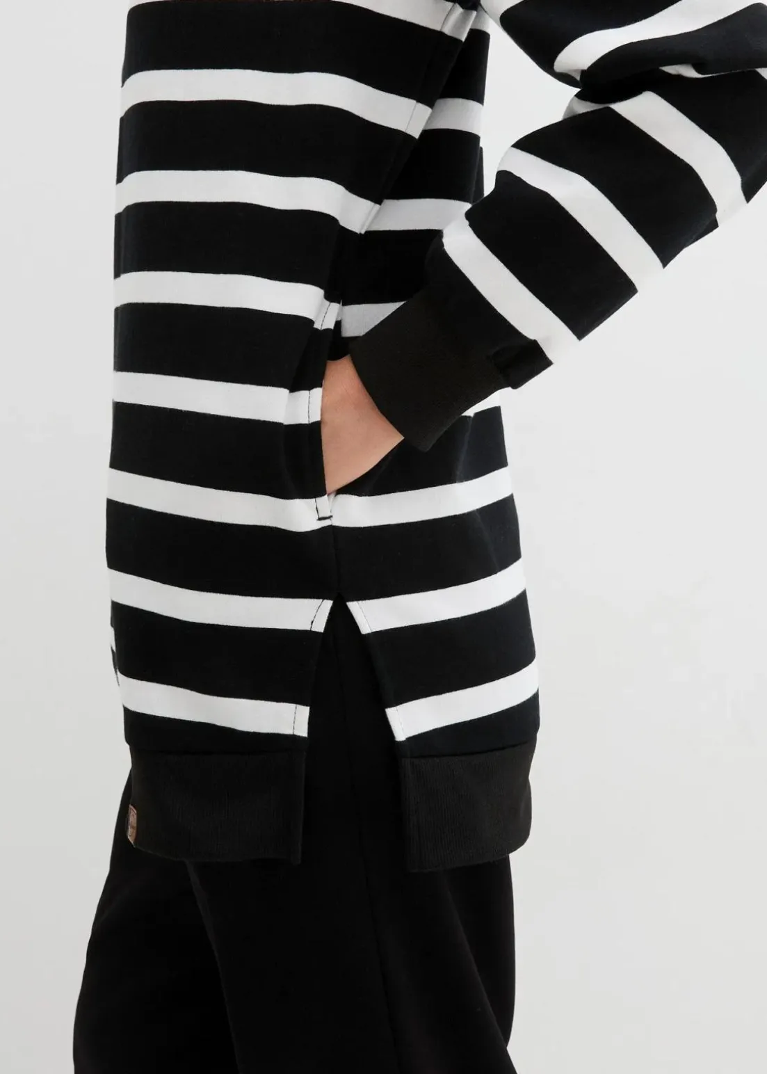 Longsweatshirt mit Troyer-Kragen